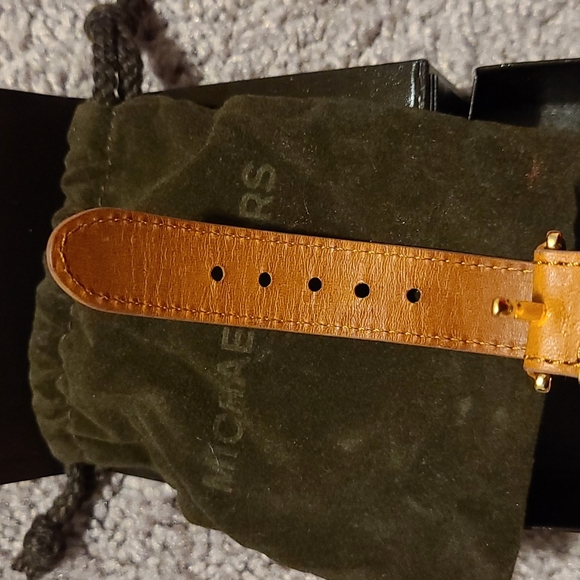 Michael Kors Pave Padlock Leather Bracelet, Golden - Picture 7 of 11